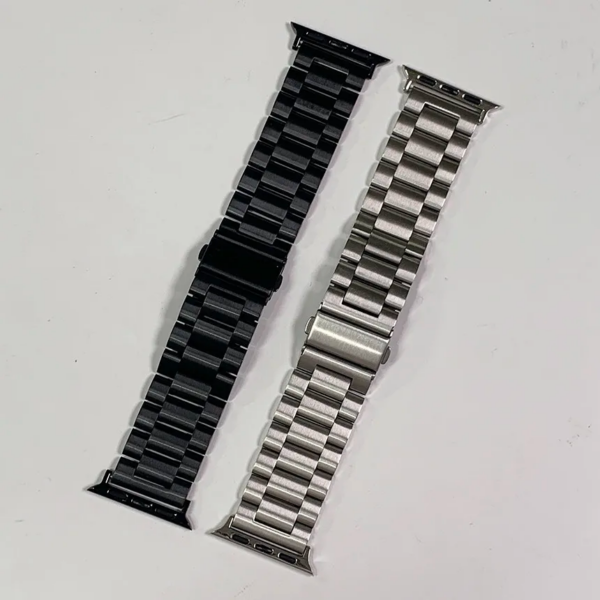 1 Bracelet Métal Acier Inoxydable 304 à Double Fermoir pour Apple Watch