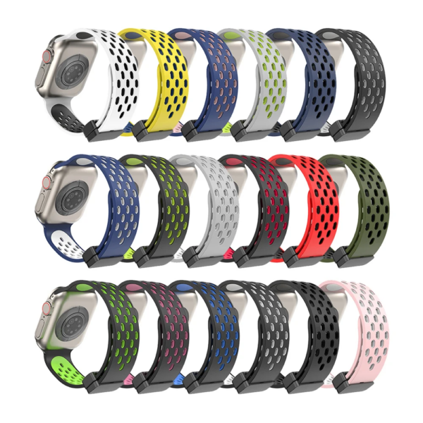 1 Bracelet Silicone ShanHai pour Apple Watch Série 3-8 & SE
