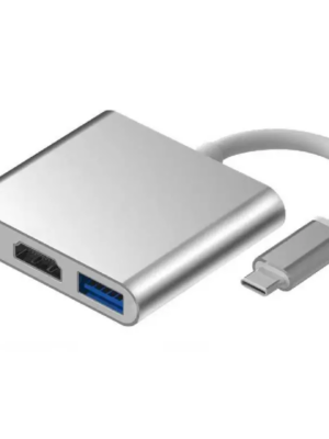 Convertisseur 3-en-1 USB C Hub avec HDTV, USB 3.0 et Port USB-C 3 Ports