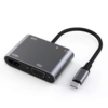 Adaptateur Hub 5-en-1 USB Type C vers HDMI, VGA, USB 3.0, PD, Audio, 4K 30Hz, Accessoires Ordinateur Multifonction