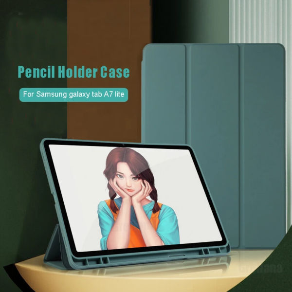 Étui fin en silicone avec porte-crayon et fonction veille intelligente