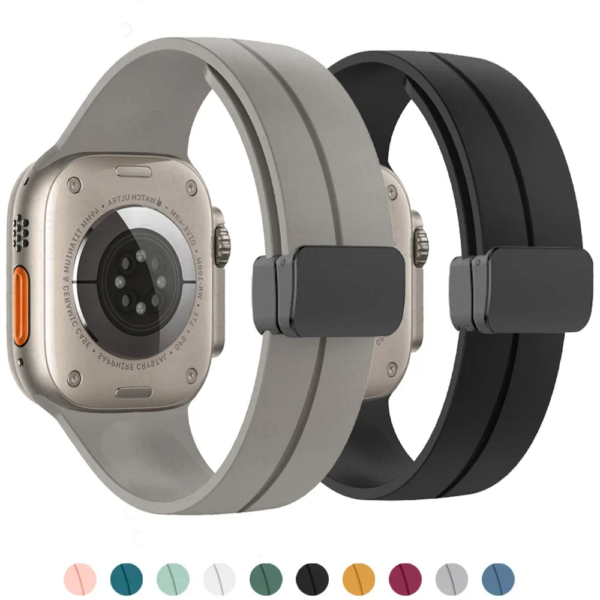 1 Bracelet magnétique en silicone pour Apple Watch