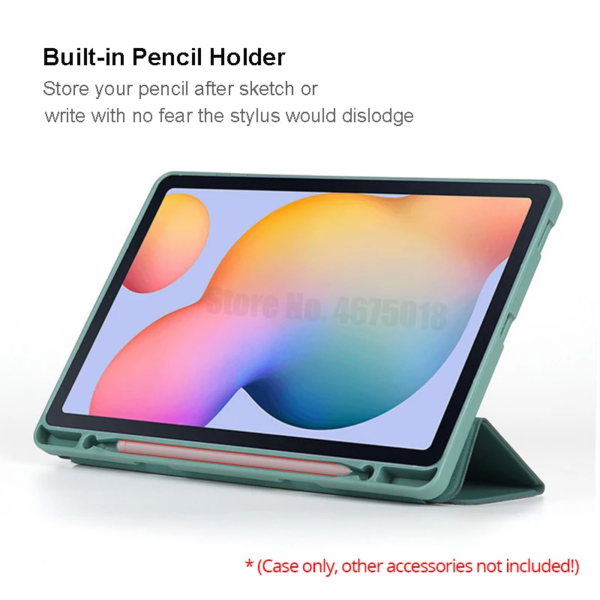 Étui fin en silicone avec porte-crayon et fonction veille intelligente