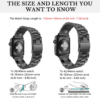 Bracelet Métal Acier Inoxydable 304 à Double Fermoir pour Apple Watch