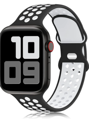 Bracelet Sport Respirant en Silicone pour Apple Watch Toutes Séries