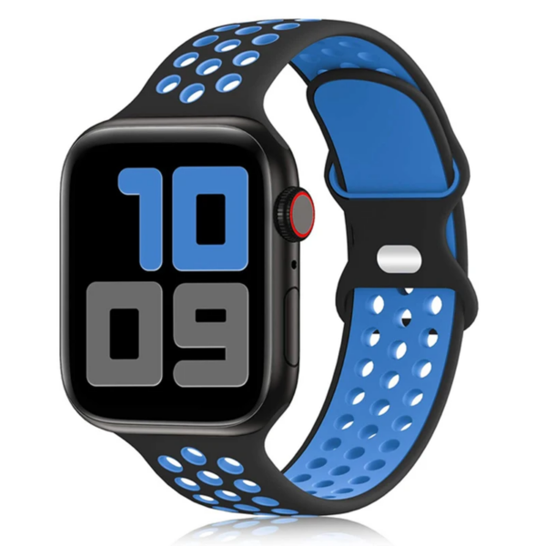 4 Bracelet Sport Respirant en Silicone pour Apple Watch Toutes Séries