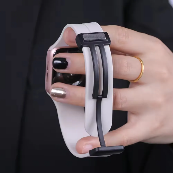 4 Bracelet Silicone à Boucle Magnétique Pliable pour Apple Watch & Ultra 20 M M