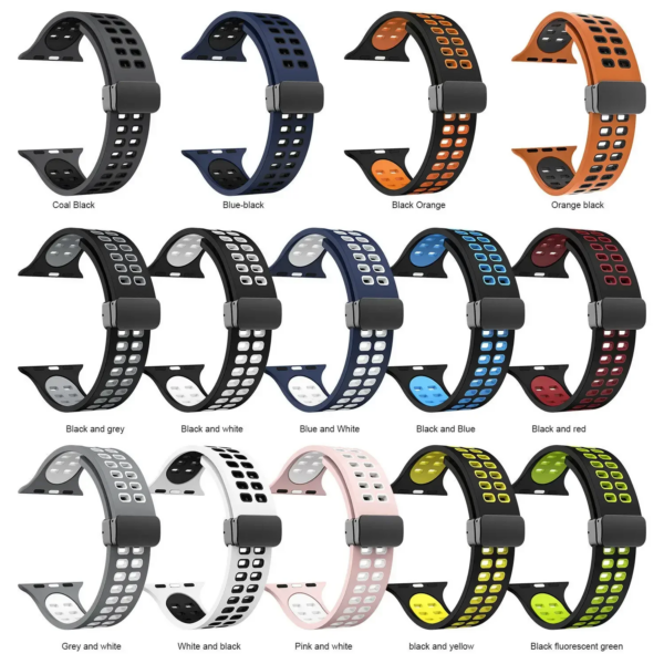 4 Bracelet magnétique en silicone pour Apple Watch