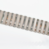 Bracelet Acier Inoxydable 304 Brossé 22mm Élastique à Surface Plate avec Perle Bambou