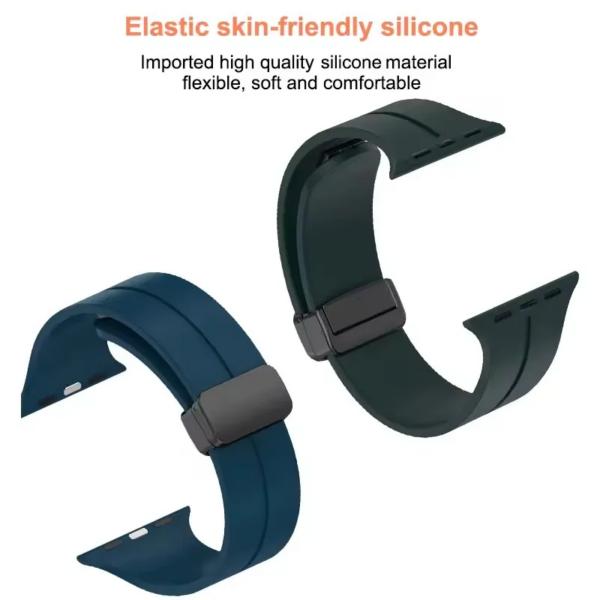 5 Bracelet Silicone à Boucle Magnétique Pliable pour Apple Watch & Ultra 20 M M
