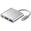 Convertisseur 3-en-1 USB C Hub avec HDTV, USB 3.0 et Port USB-C 3 Ports