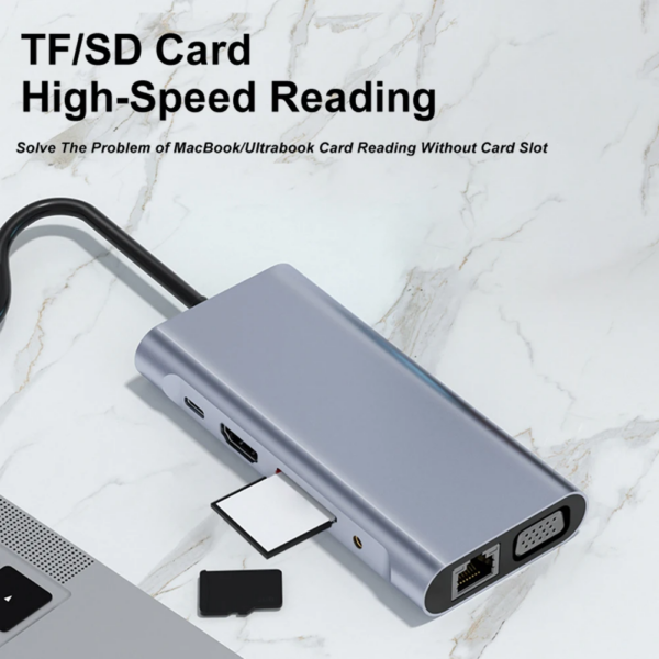 Station d'Accueil USB-C 11-en-1 avec Ethernet, Hub Type-C 11 Ports