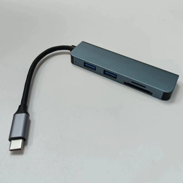 Station d'Accueil Aluminium Alliage Type-C vers SD/TF + USB 3.0 HUB