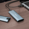 OSCOO Aluminum Dual USB Port M.2 NVMe USB3.1 Type C SSD Case 10Gbps High-Speed Transfer SATA NGFF External Hard Drive