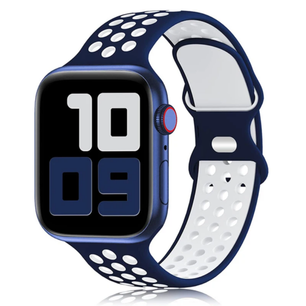 6 Bracelet Sport Respirant en Silicone pour Apple Watch Toutes Séries