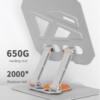 Support Ordinateur Portable Métal Pliable pour Bureau, Support Portable Pratique et Léger